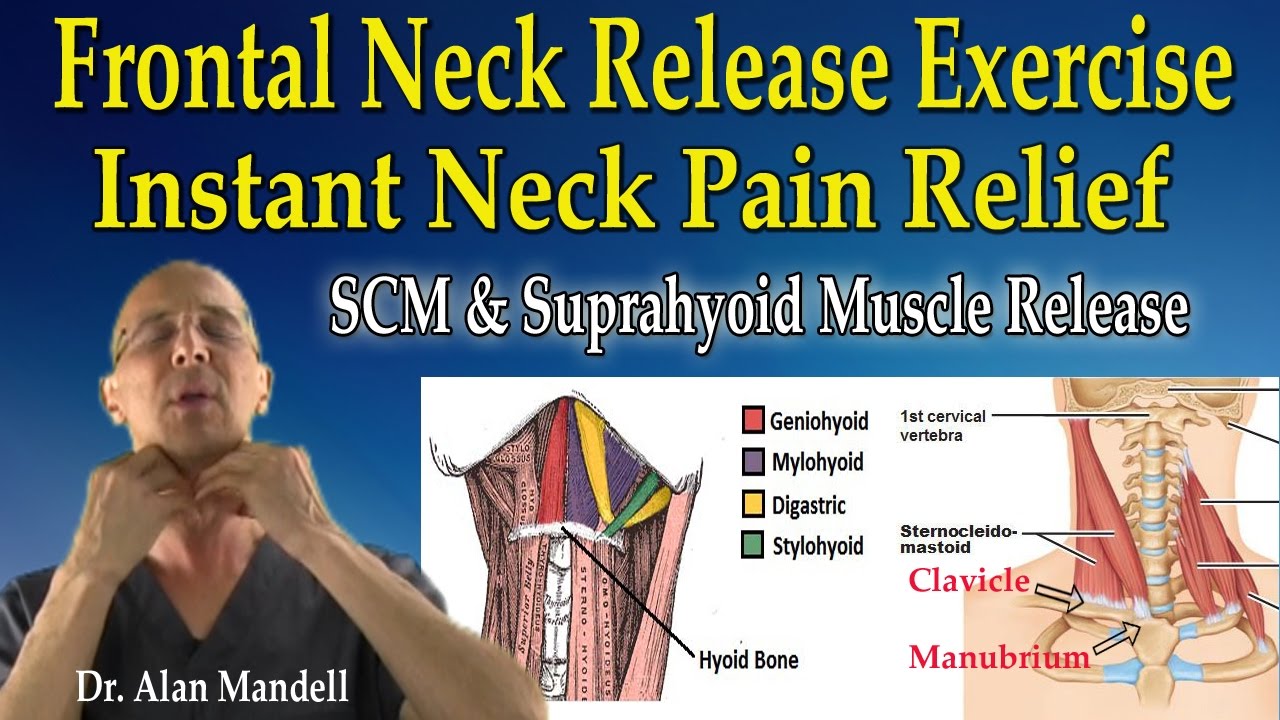 Anterior Neck Release Stretch (SCM & Suprahyoid Muscles) for Instant Neck Pain Relief - Dr Mandell