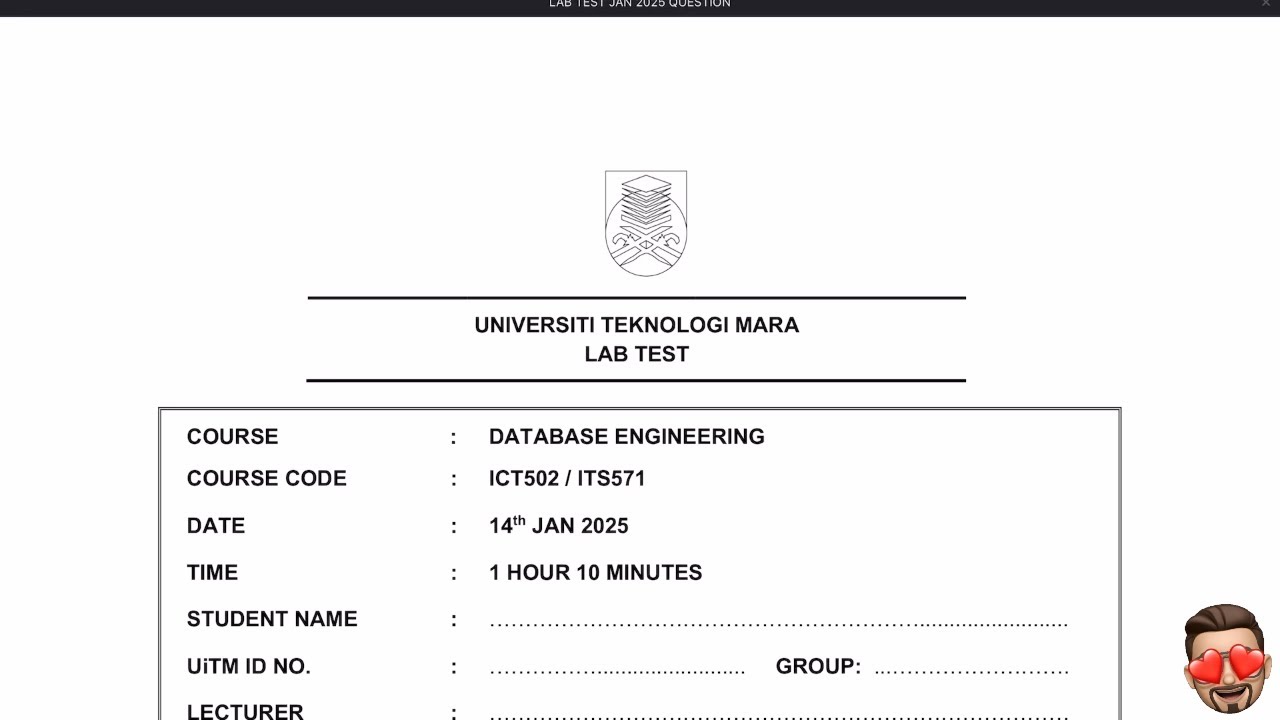 ICT502 Lab Test Jan 2025 Discussion