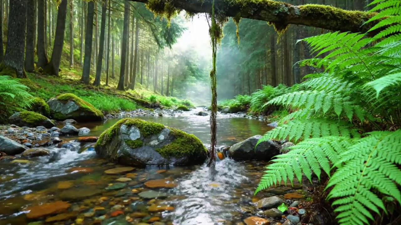 Fall Asleep Fast 🌿 3 Hours Forest Stream Sounds & Birdsong | Natural White Noise for Deep Sleep