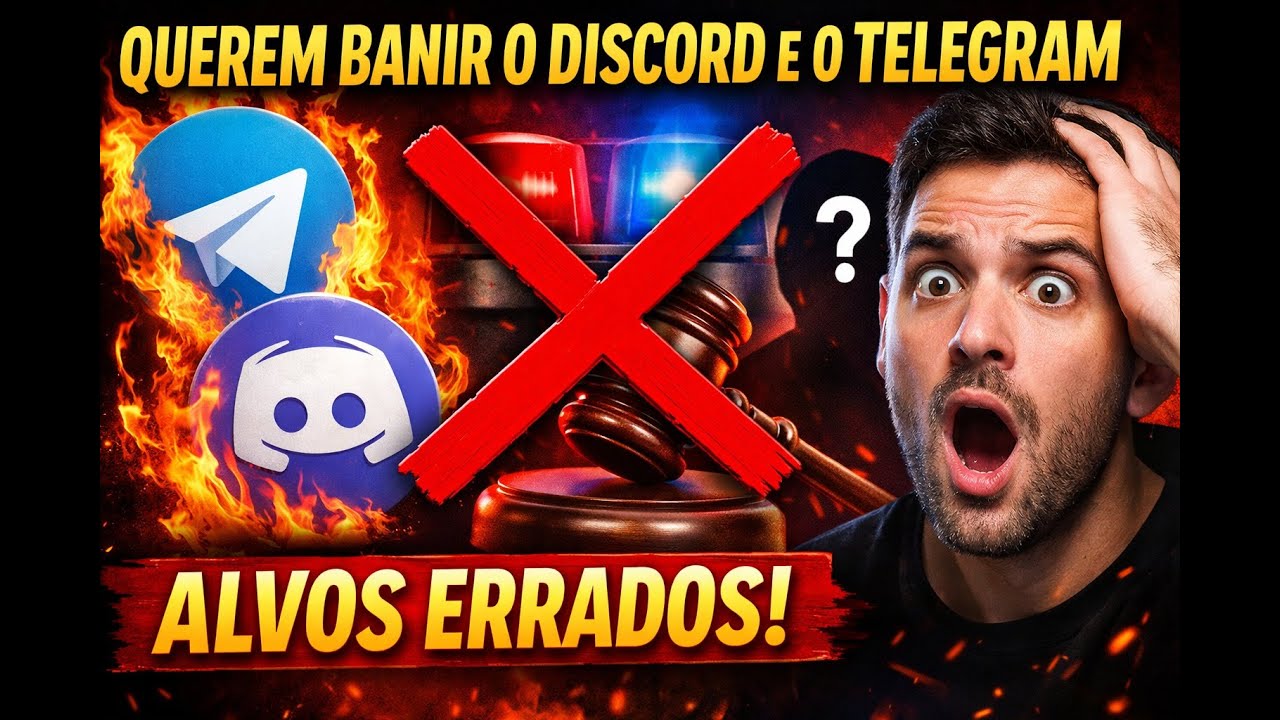 QUEREM BANIR O DISCORD E O TELEGRAM - ALVOS ERRADOS!