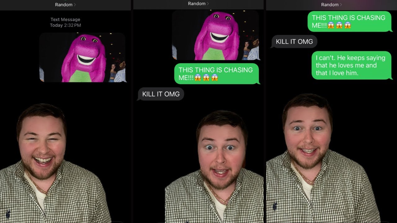 Texting Random Numbers!📱😂: A PURPLE DINOSAUR IS TRYING TO EAT ME!!!😱