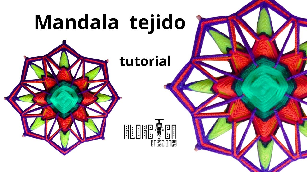✨ Mandala tejido de 8 puntas tutorial