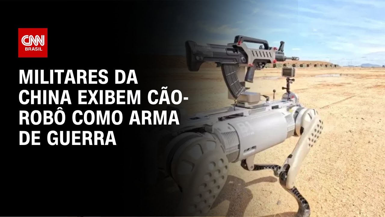Militares da China exibem cão-robô como arma de guerra | LIVE CNN