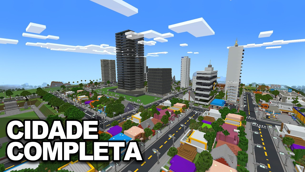 10 horas construindo uma cidade no Minecraft