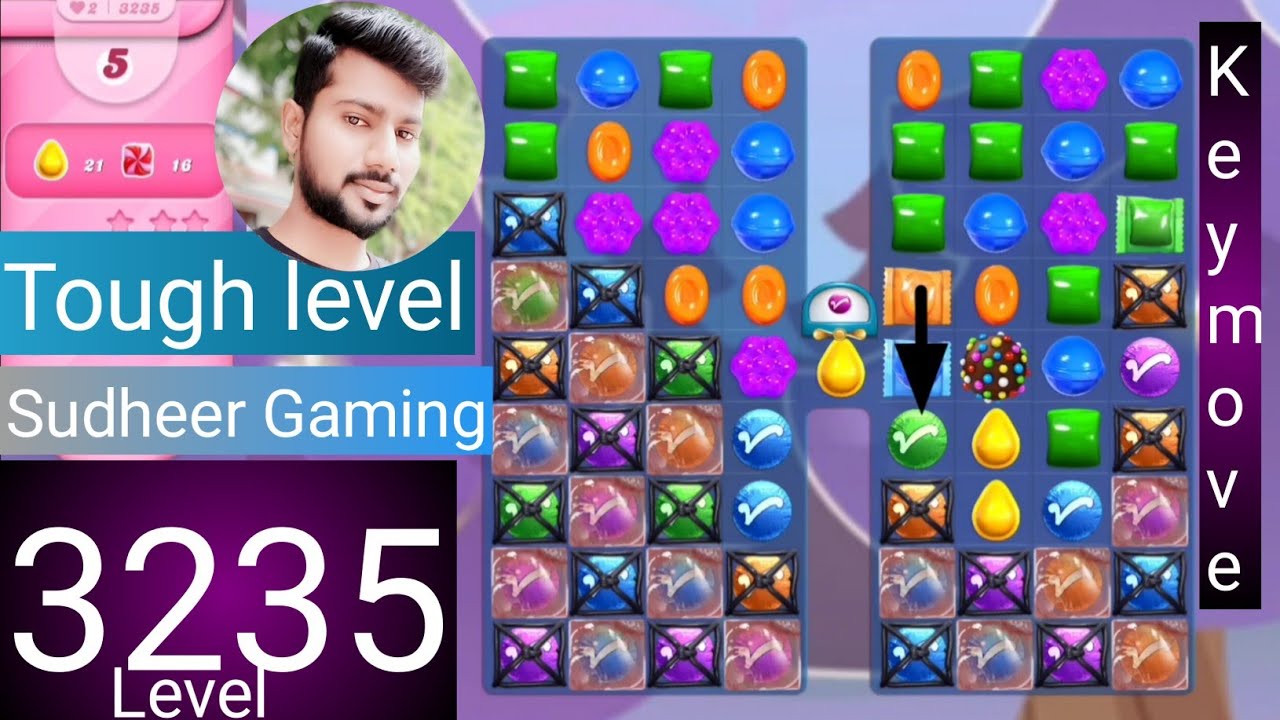 Candy crush saga level 3235 । Tough level । No boosters । Candy crush 3235  help । Sudheer Gaming