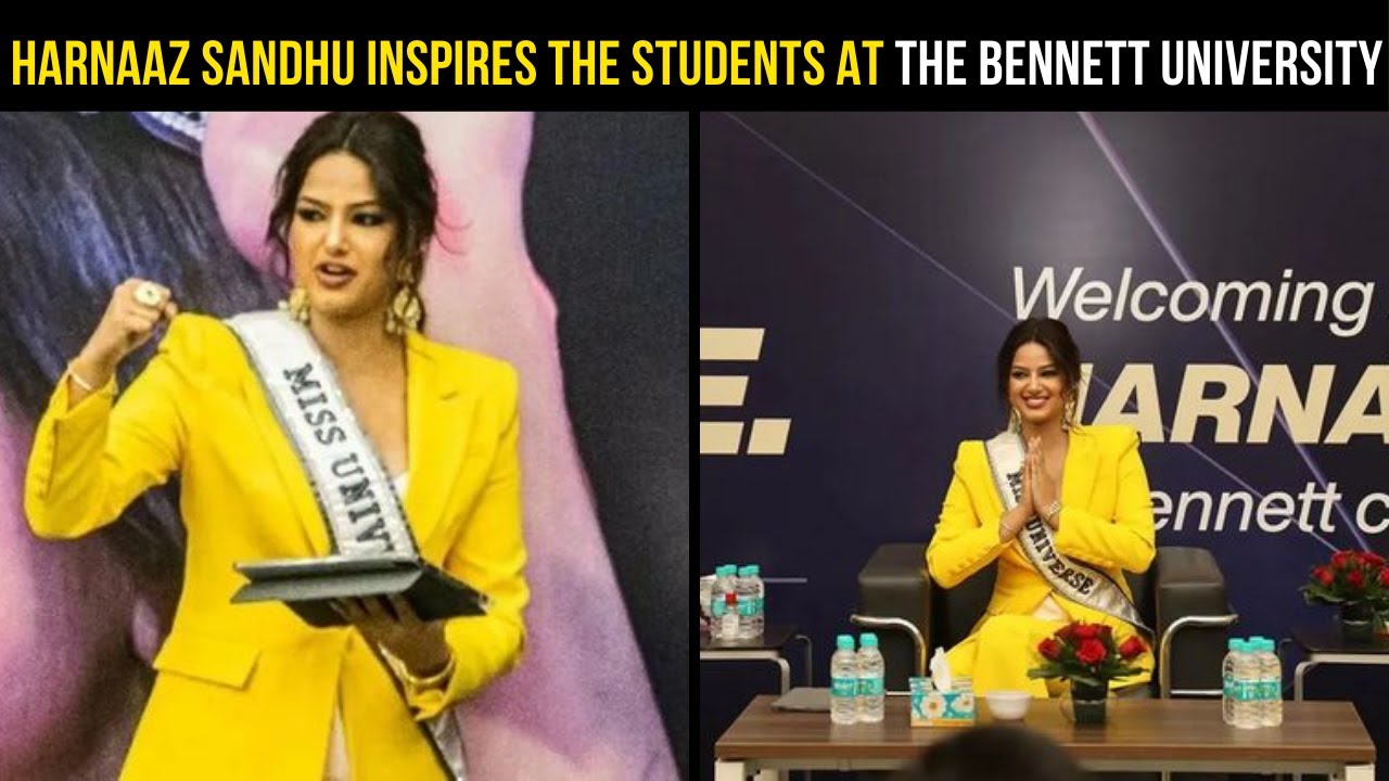 Miss Universe 2021 Harnaaz Sandhu inspires the students at the Bennett University
