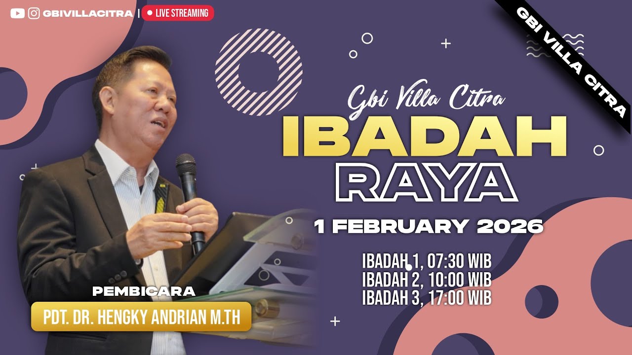 IBADAH RAYA 1 || TUHAN MEMEGANG HARI ESOK || 1 Februari 2026 || Pdt.Dr. Hengky Andrian M.Th