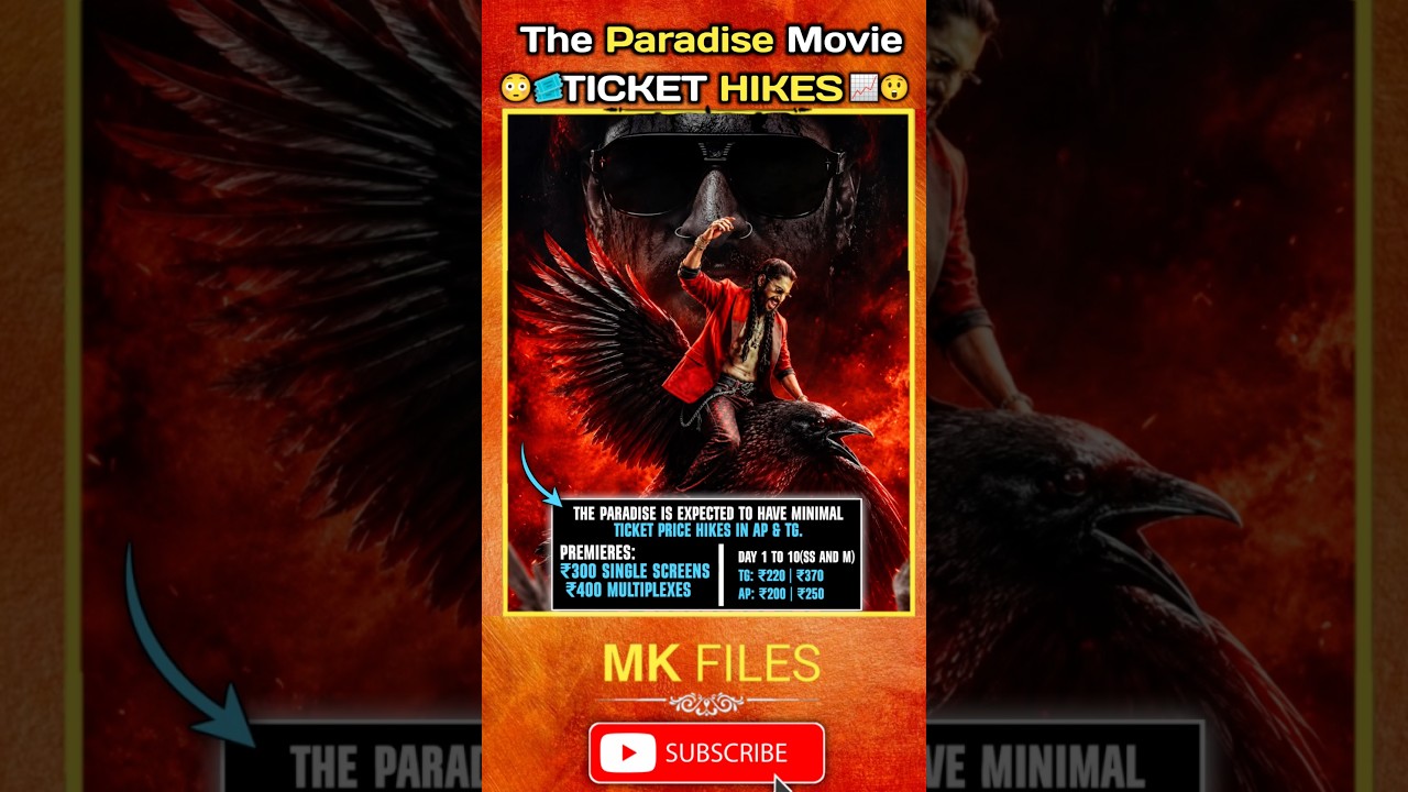 🤯 The Paradise Ticket Hikes Details 🤬 #theparadise #nani #ticketprice #tollywood #telugu #shorts