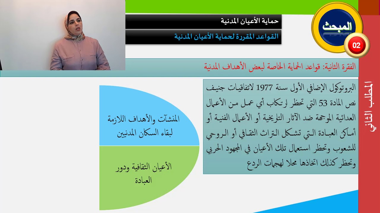 موضوع حماية المدنيين في القانون الدولي الإنساني  م2  م2