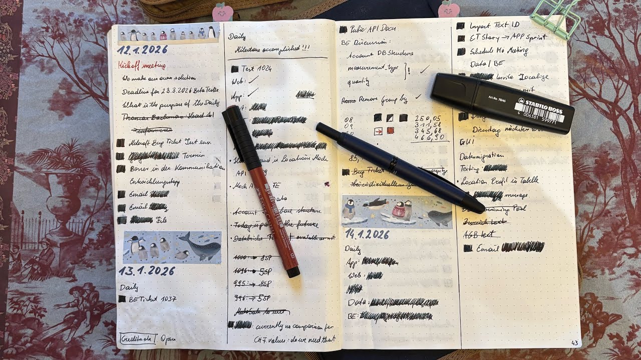How I use my work bullet through out the week on a daily base