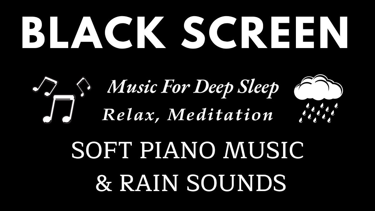 Relaxing Sleep Music Relieves Stress - Piano Music with Soft Rain Sounds for Sleeping, Meditation