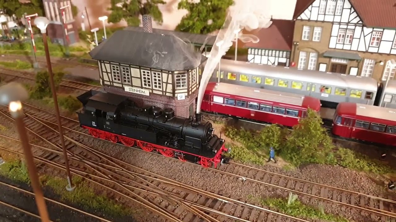 BR 78 DEUTSCHE BUNDESBAHN MODELLEISENBAHN ANLAGE DYNAMISCHER DAMPF EPOCHE 3 ESU MÄRKLIN ROCO  Teil 1