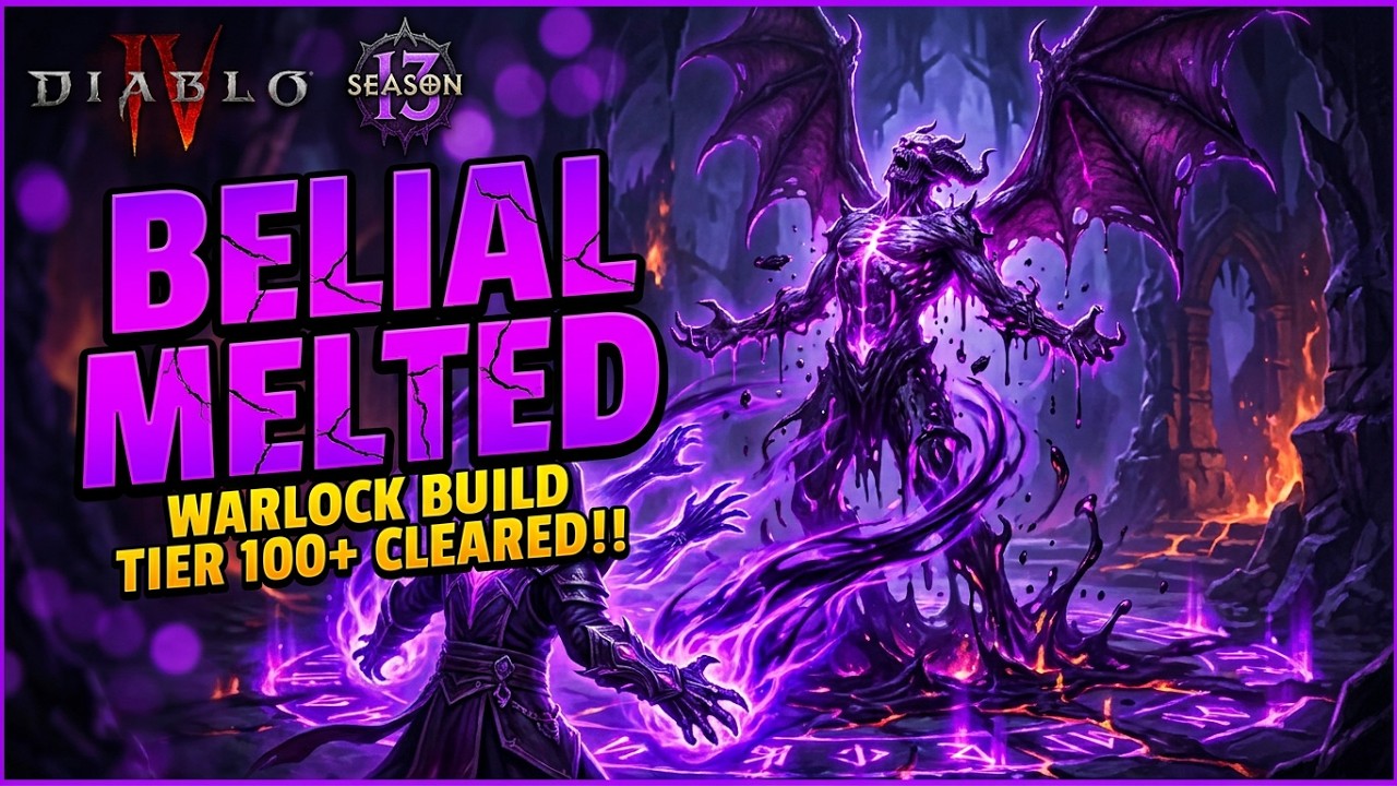 T7 BELIAL MELT!! Tyrant's Grasp WARLOCK!! | Diablo 4 Season 13