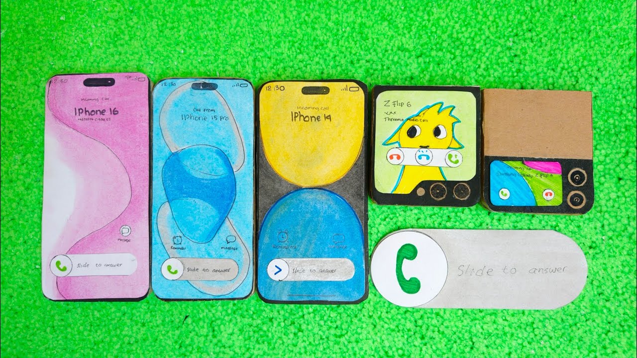 iPhone 16 pro + 15 pro + 14 pro max & Samsung Z flip 6 + Z flip 4 incoming call with button slide