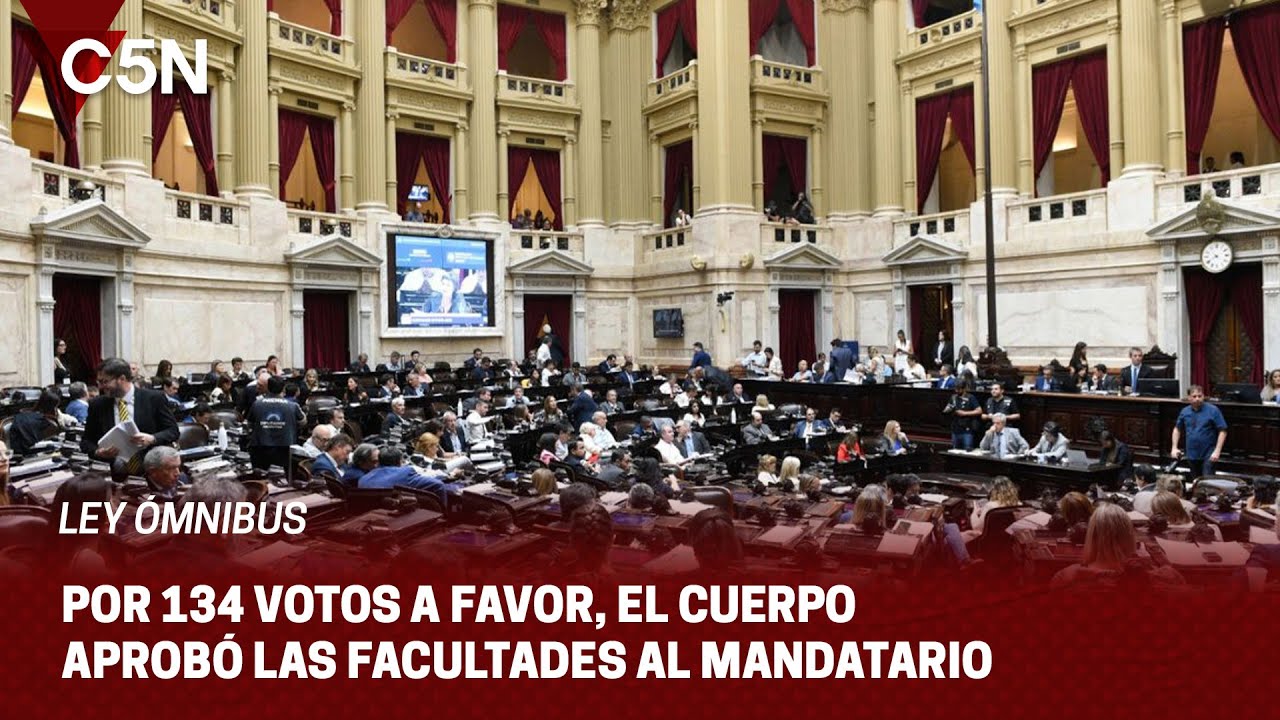 LEY &Oacute;MNIBUS: DIPUTADOS APROB&Oacute; las FACULTADES DELEGADAS a JAVIER MILEI