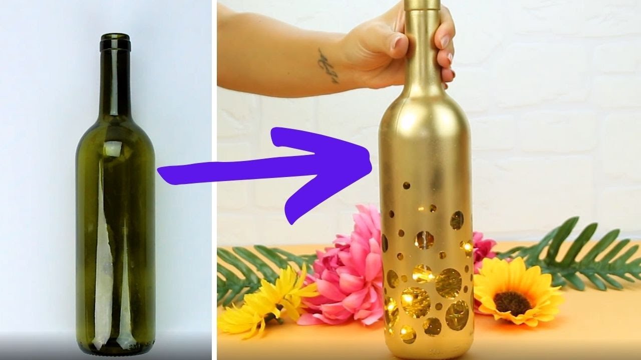 COME RIUTILIZZARE BOTTIGLIE DI VETRO || Riciclo Creativo