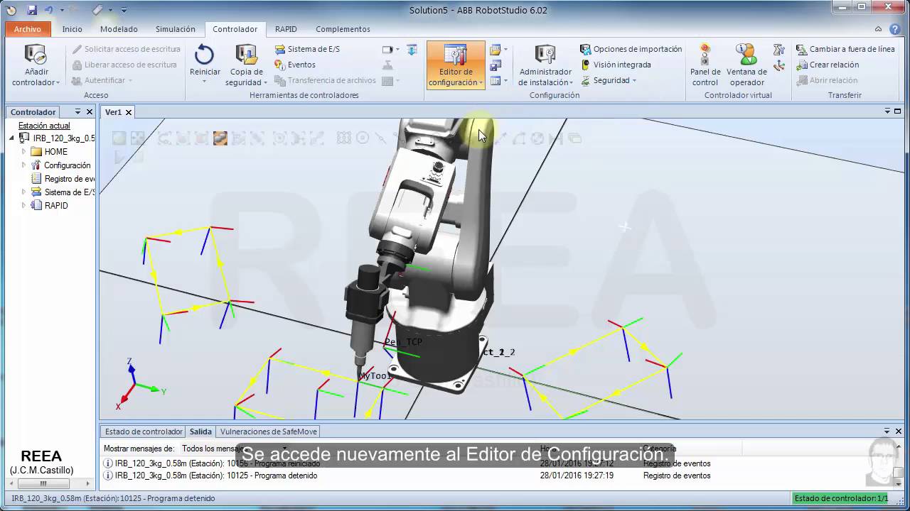 RobotStudio: Detener o reanudar el movimiento de un robot con entradas digitales.