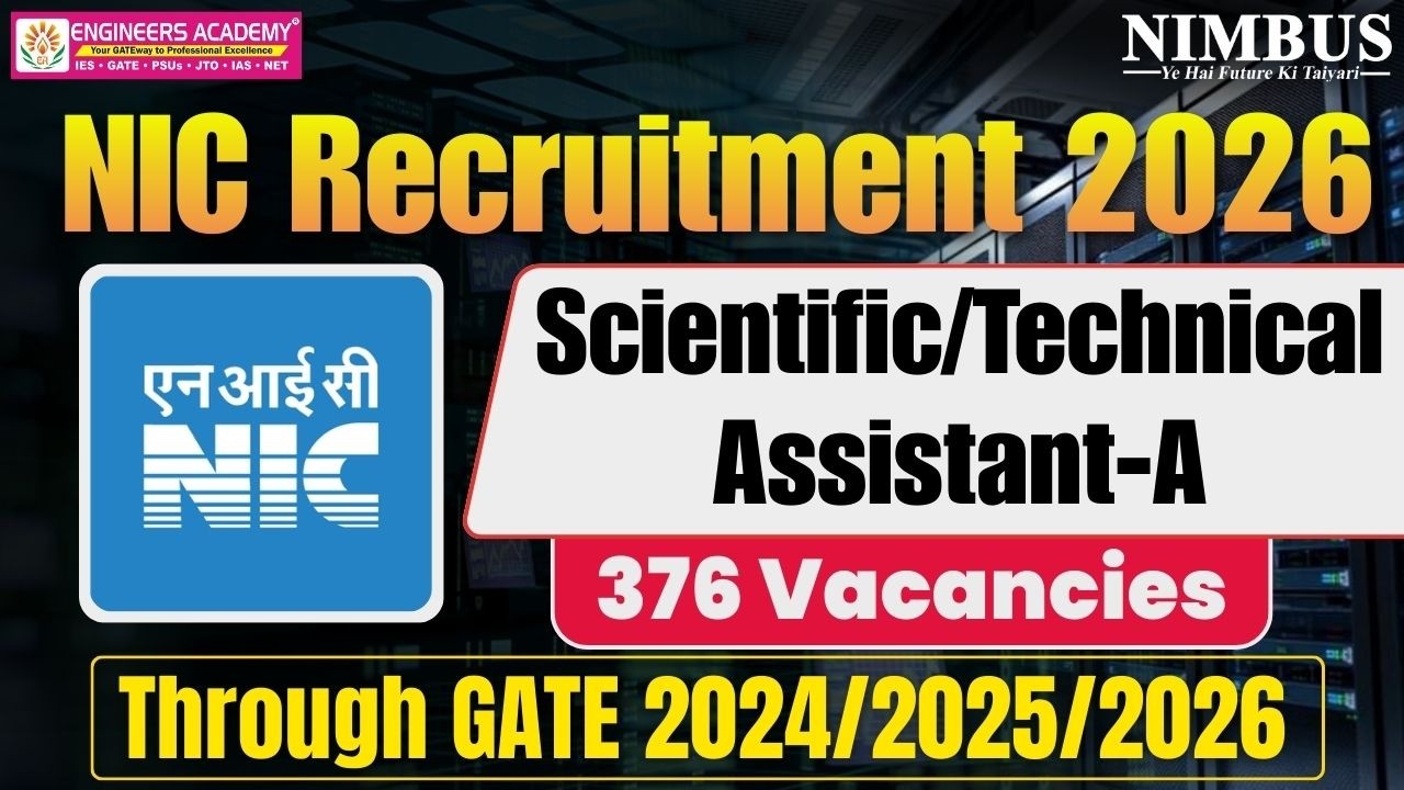 NIC Recruitment 2026 🔥 | Scientific/Technical Assistant-A Vacancy Out | Apply Online
