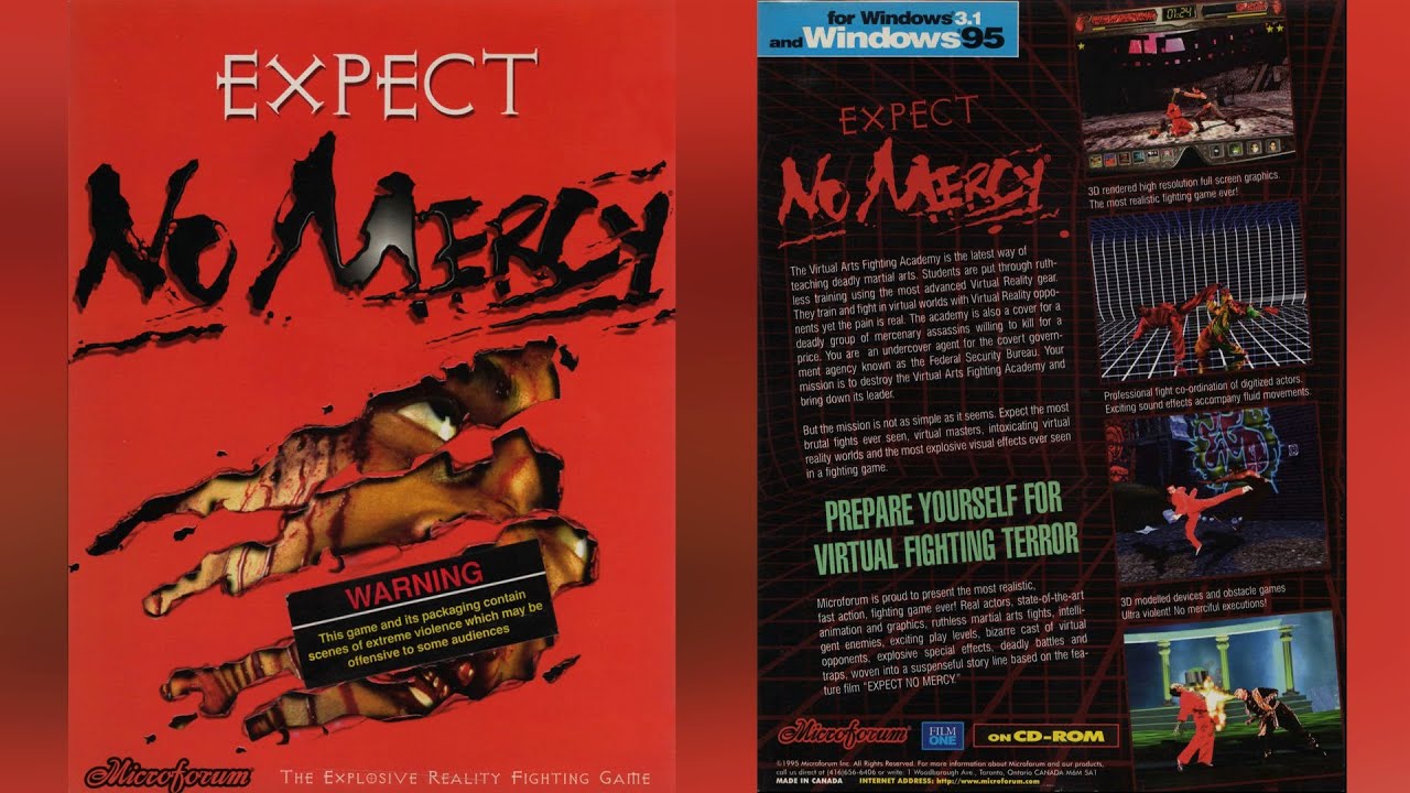 💩AOCG | Expect NO MERCY (1995) when a B-action movie gets a FMV Video Game