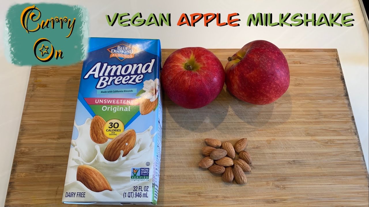Quick Vegan Friendly Apple Milkshake Recipe |Apple Smoothie with Almond Milk| No Sugar Apple Shake