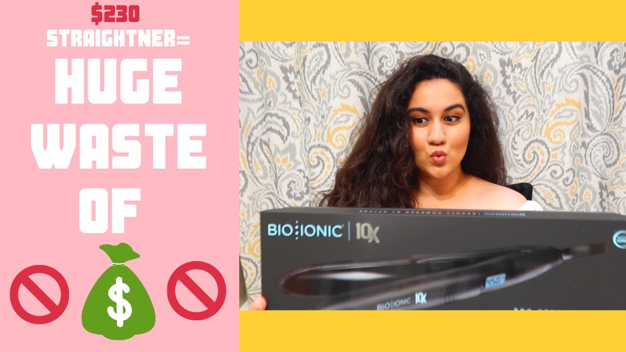 Review of the ($230 value) Bio Ionic Luxe 10x Flat Iron Hair Straightener on my CURLY/ THICK HAIR!