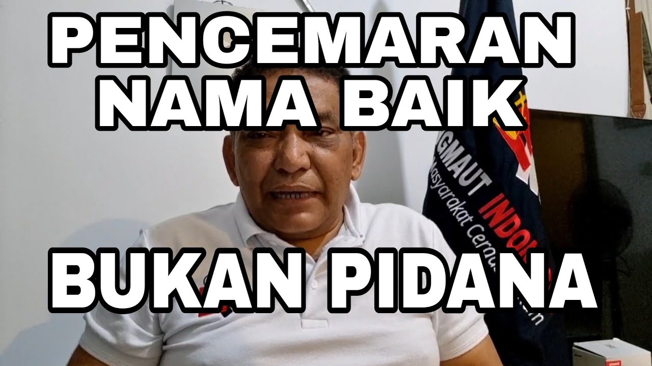 Pencemaran nama baik, bukan pidana