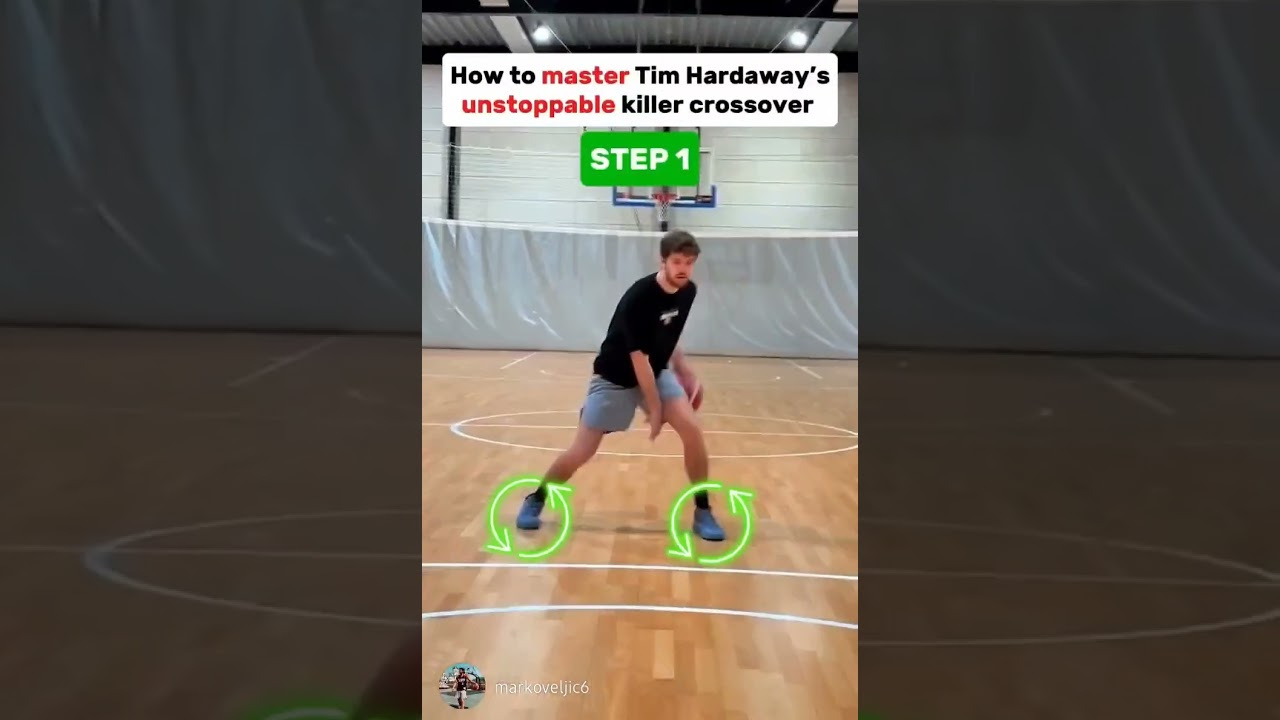 How to do the Tim Hardaway crossover.         #crossover  #basketballtechnique