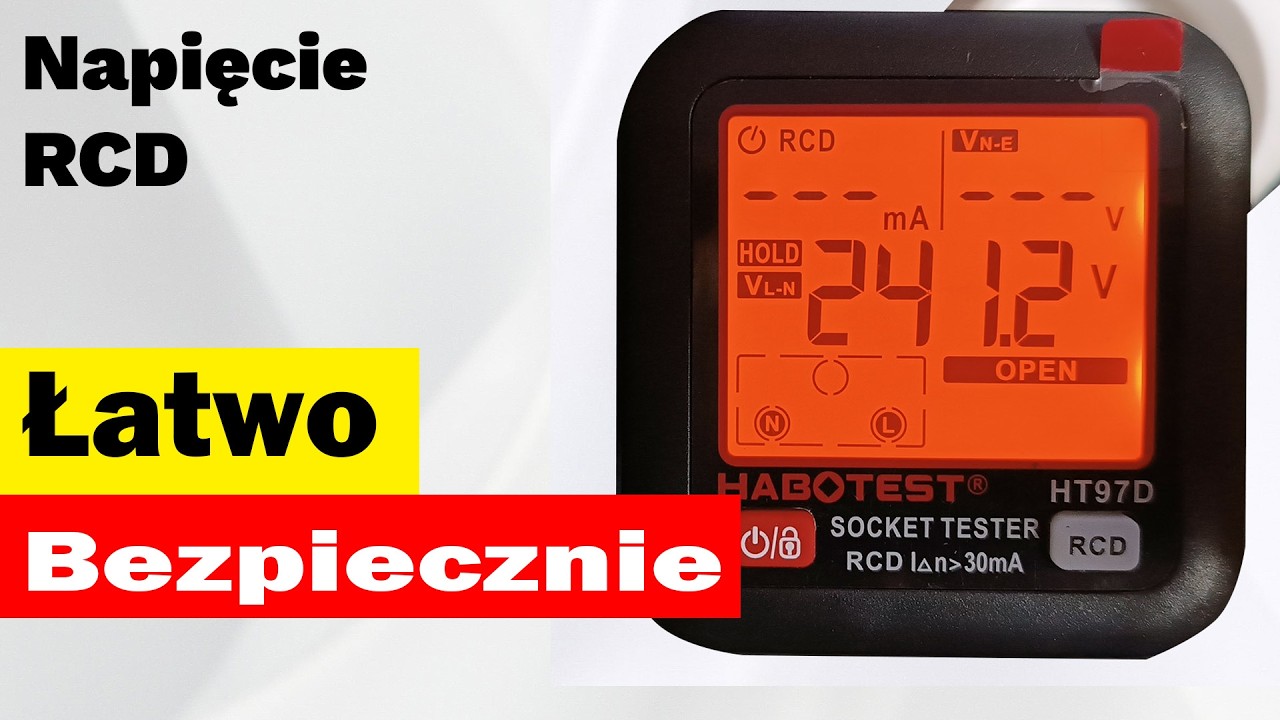 Łatwo i bezpiecznie - pomiar napięcia, test RCD.