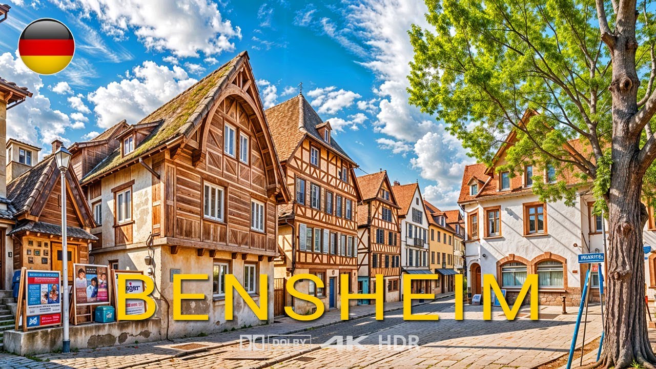 Bensheim, Relaxing Walk through an Amazing Medieval Town in Germany!