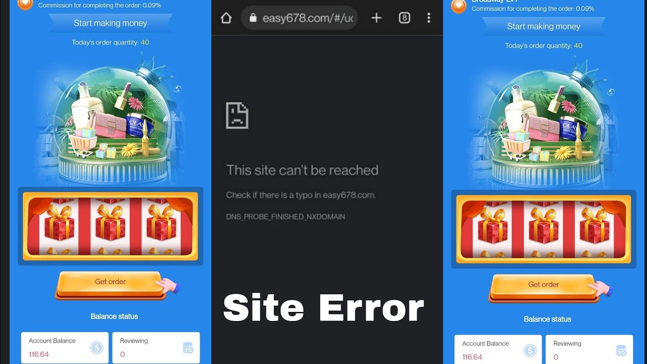 Easy700.com this site can't be reached / Easy678.com site error , OnlineEarning