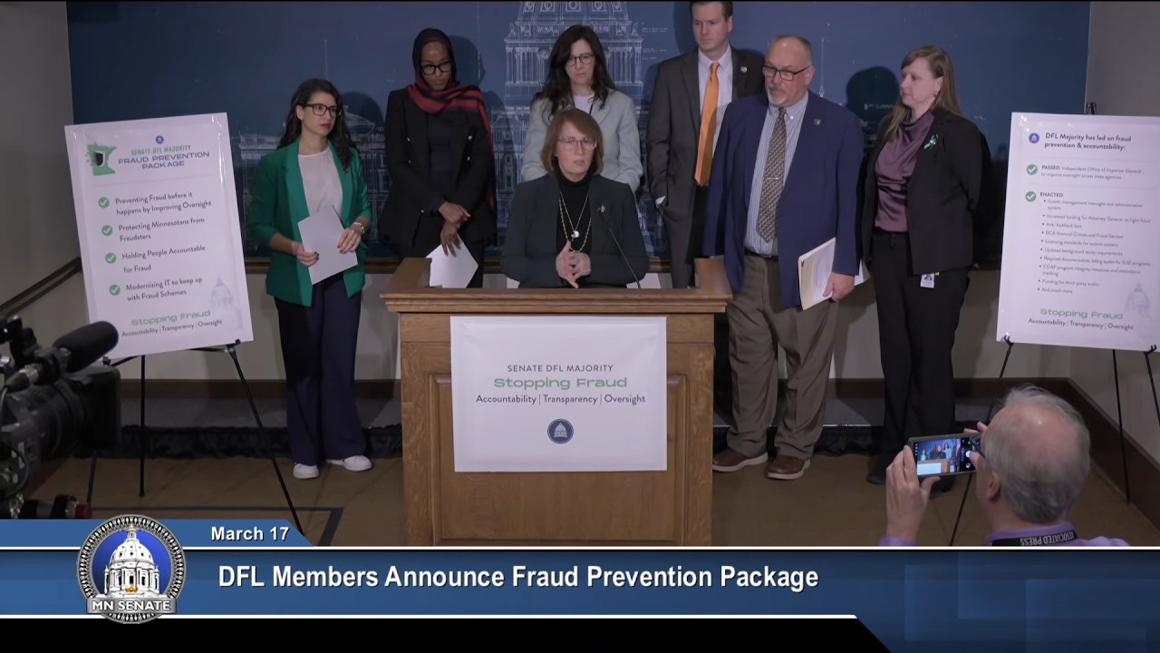 Press Conference: DFL Members Announce Fraud Prevention Package - 03/17/26