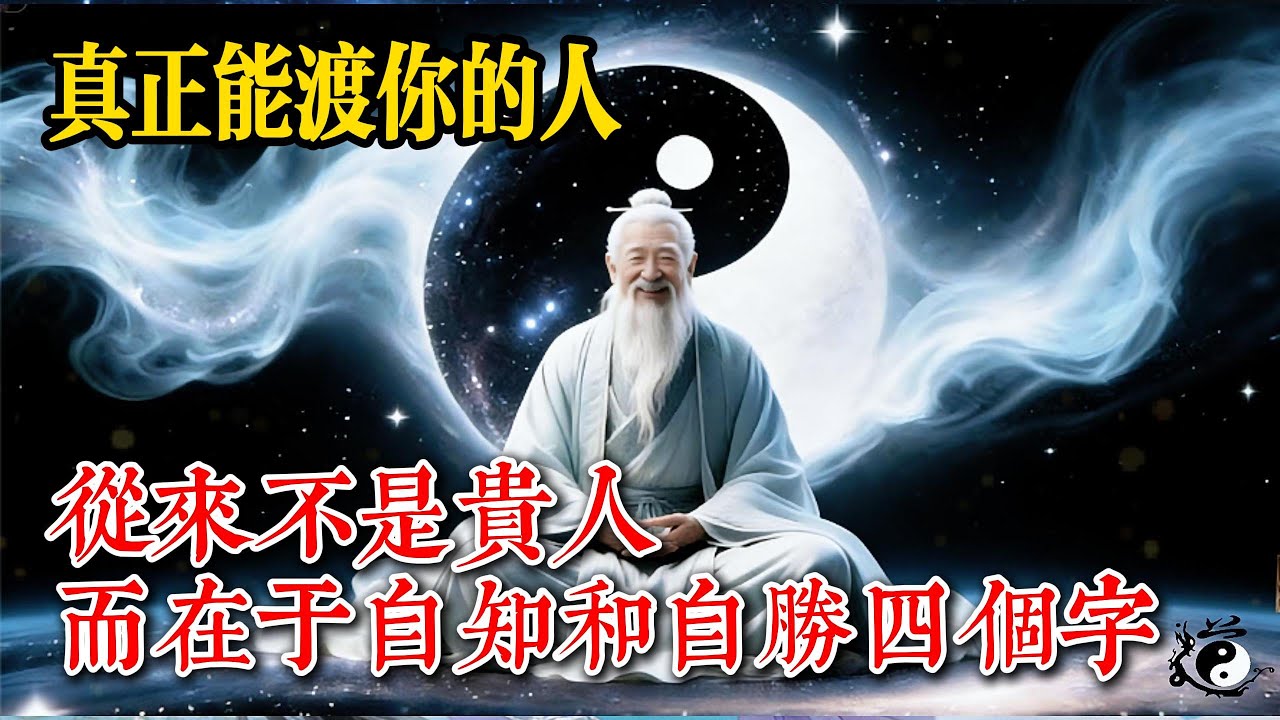 真正渡你的人，從來不是貴人，而在於自知和自勝四個字#国学智慧 #国学文化 #人生感悟 #人生智慧 #禅意生活 #正能量 #修行 #情感 #道德经讲解