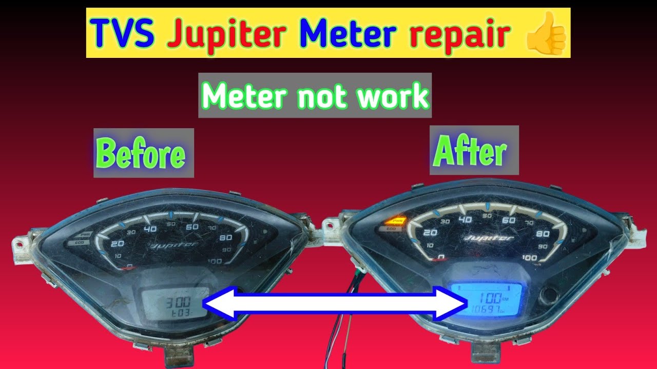 TVS Jupiter Meter repair | tvs jupiter zx bs6 digital  meter setting | Tvs jupiter 125 meter details