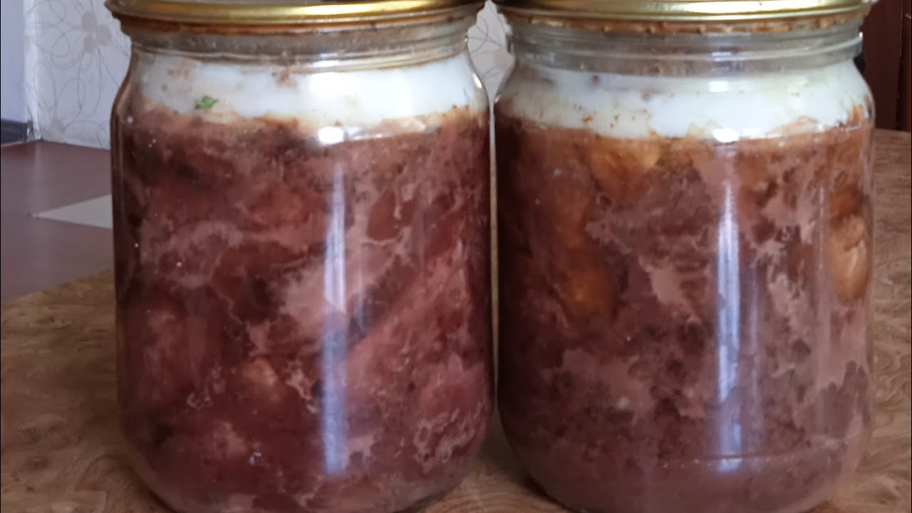 Самый простой рецепт мясной тушёнки в  белорусском автоклаве.