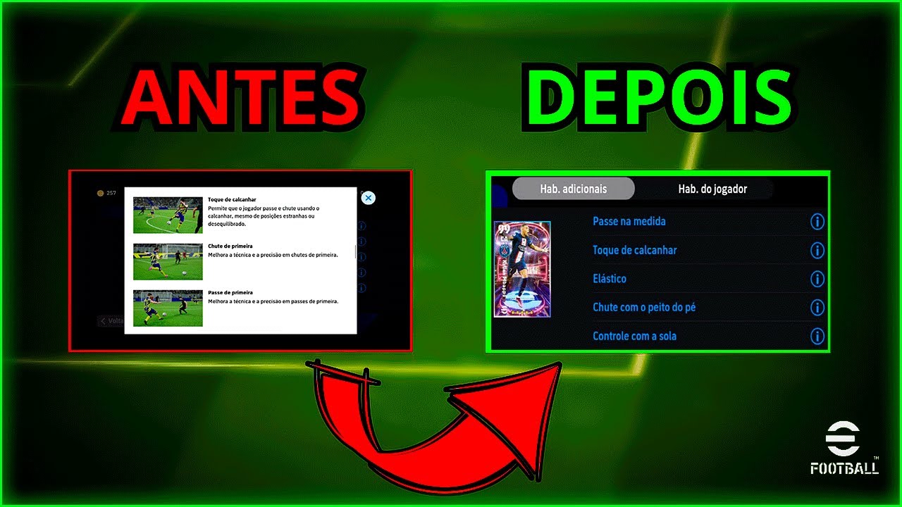 QUAL AS MELHORES HABILIDADES PARA COLOCAR NOS JOGADORES NO EFOOTBALL 2025 MOBILE