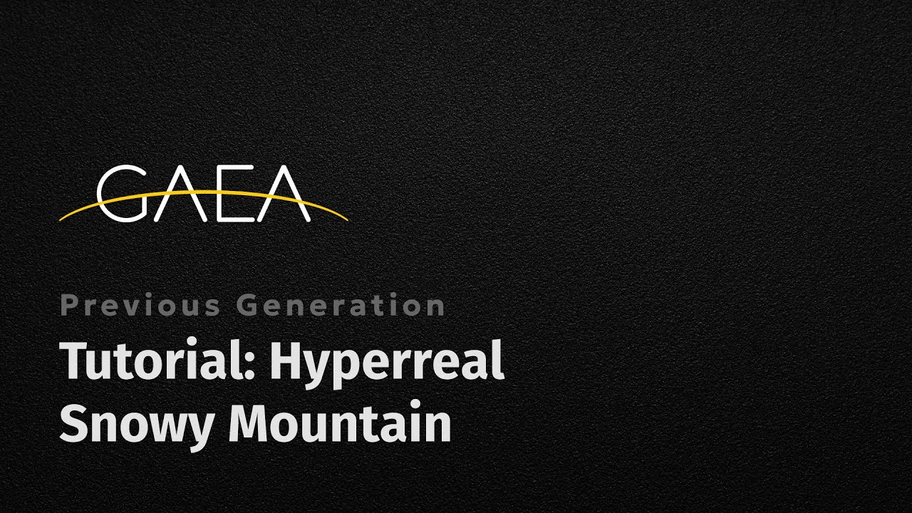 Gaea Terrain Tutorial - Hyperreal Snowy Mountain