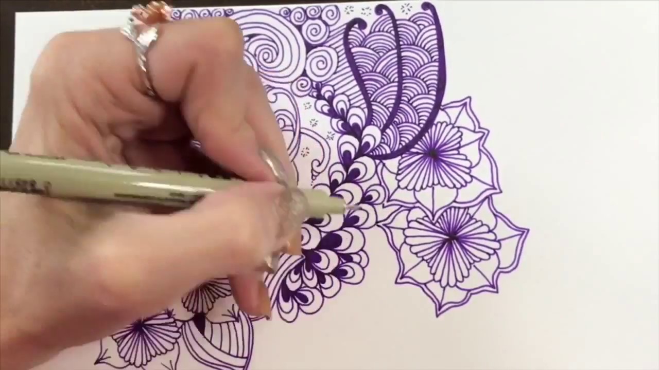 Zentangle Enchanted in my #Quigtangle Zendoodle