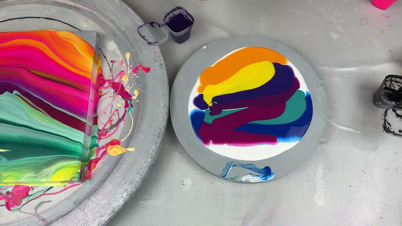 304. Sheleeart Australian Fluid Artist -  Rainbow Transfer Swipe