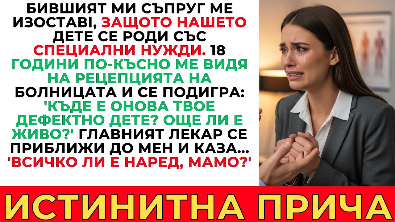 БИВШИЯТ МИ СЪПРУГ МЕ ИЗОСТАВИ, НО 18 ГОДИНИ ПО-КЪСНО ВИДЯ СИНА МИ КАТО ГЛАВЕН ЛЕКАР В БОЛНИЦАТА