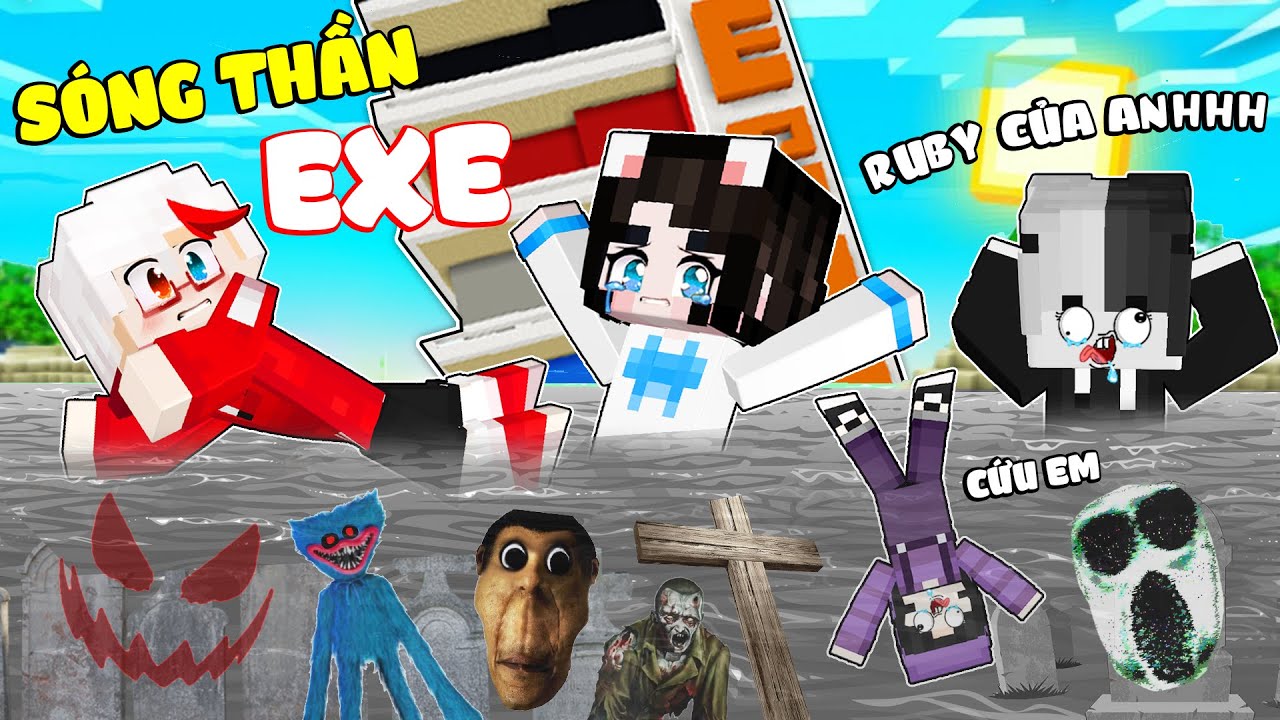 Kairon Simmy Và Siro Ruby Thoát Khỏi Sóng Thần EXE KINH DỊ 3H SÁNG Trong Làng HERO TEAM 😈