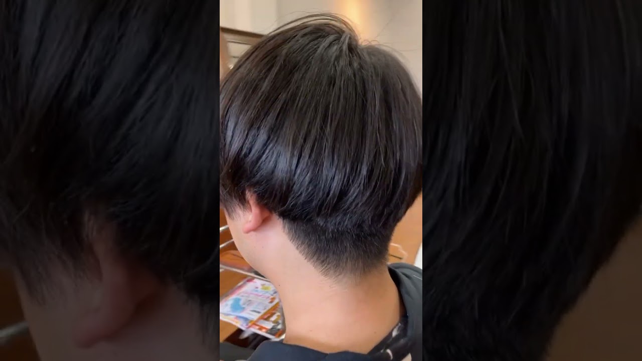 大人爽やかツーブロック刈上げマッシュショート&times;黒髪男子【一宮市美容院Free】