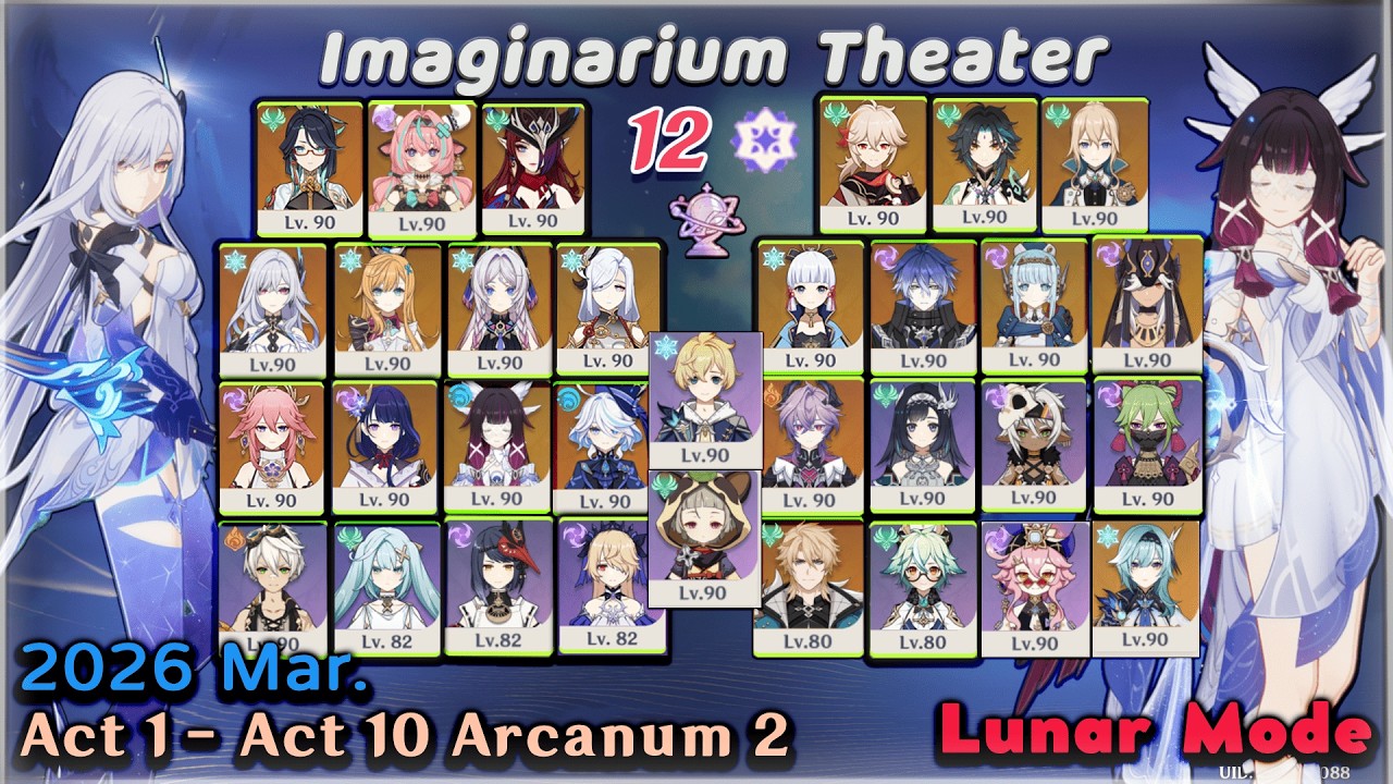 Imaginarium Theater (Luna V) Act 1 - Act 10 Arcanum 2 Lunar Mode / Genshin Impact