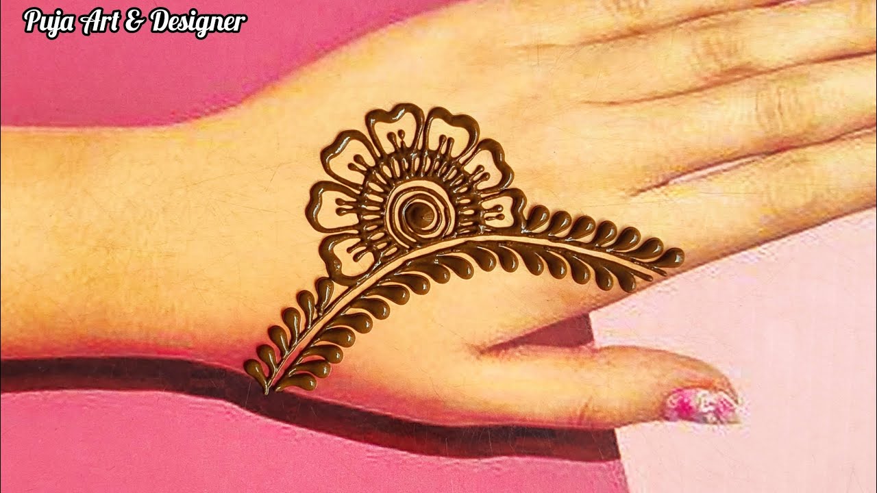 Very Beautiful & Stylish Back Hand Mehndi Design | Easy & Simple Mehndi for Beginners |