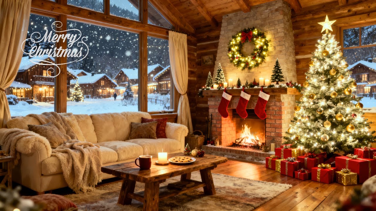 Instrumental Christmas Music With Fireplace 🎄⭐ Relaxing Christmas Music 🎁 Merry Christmas 2026