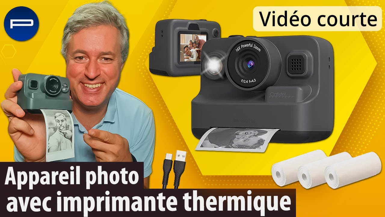 Appareil photo instantan&eacute; Full HD avec imprimante thermique DV-10.druck Callstel [PEARLTV.FR]