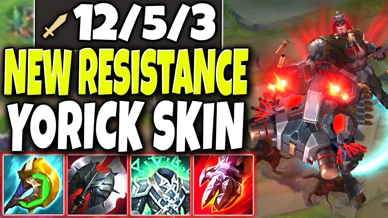 Only 3v5 is FAIR 🔥 New Resistance Yorick Season 11 Skin 🔥 LoL Yorick Preseason s11 League of Legends