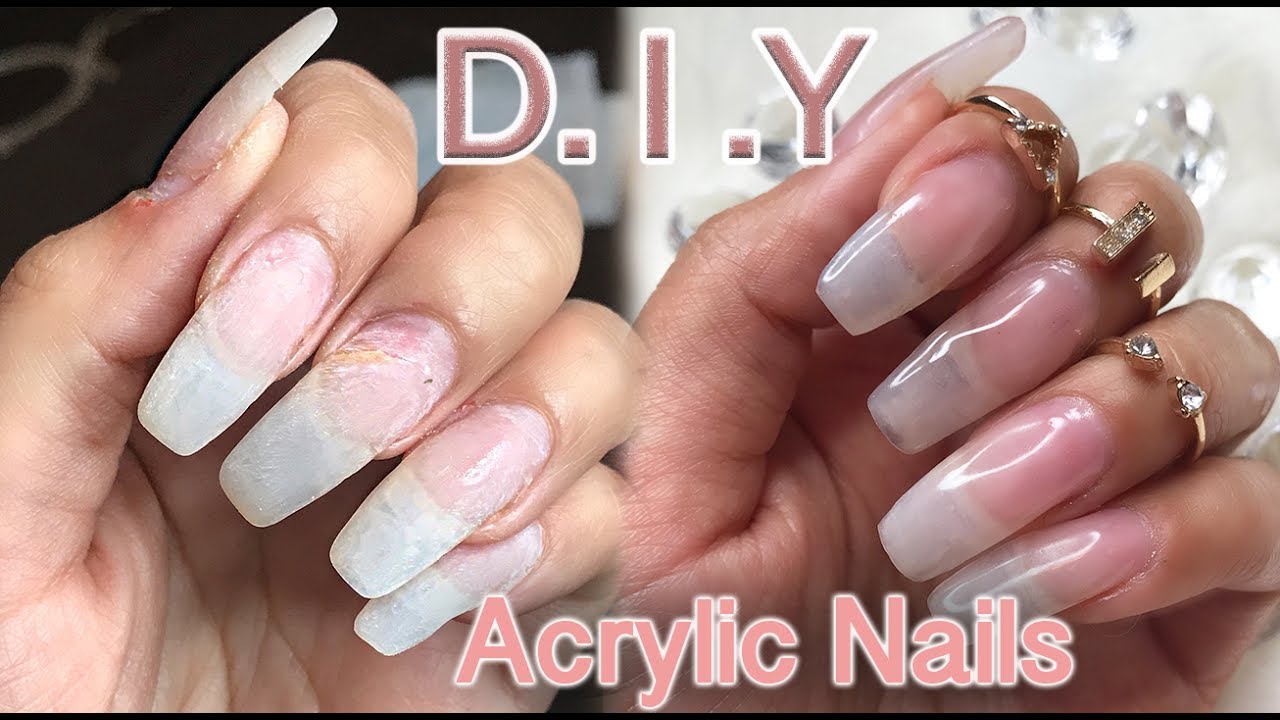 DIY: How I do my Natural looking Acrylic Nails | lilybetzabee