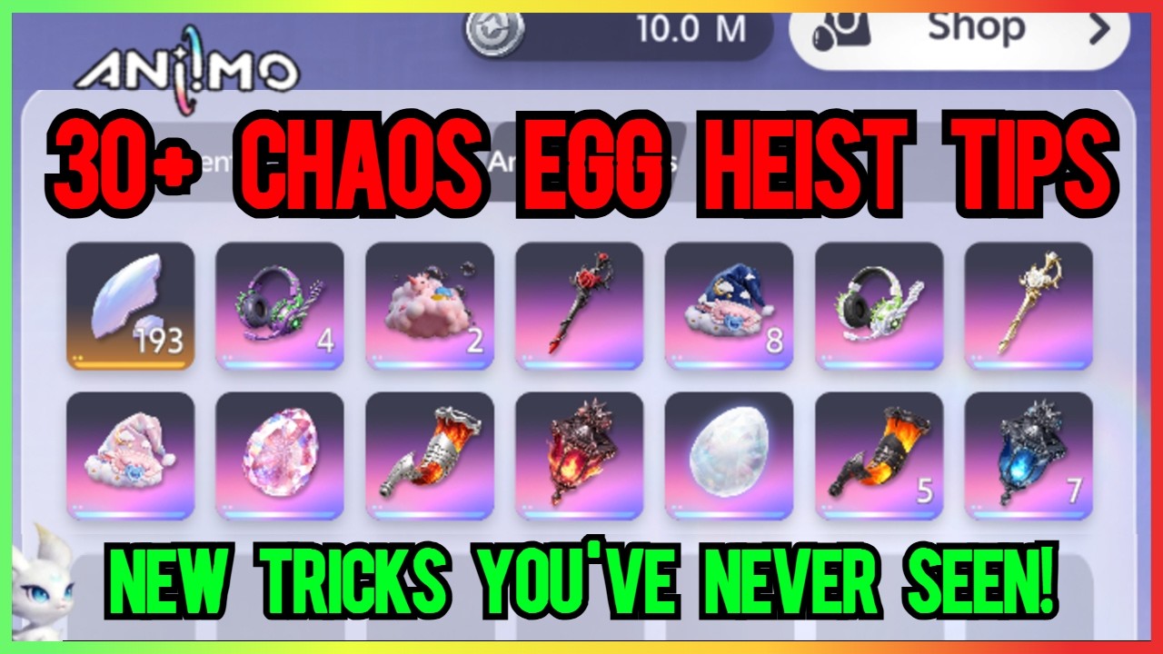 30+ Aniimo Chaos Egg Heist tips and tricks to get you rich + prismana eggs! (NEW original finds!)