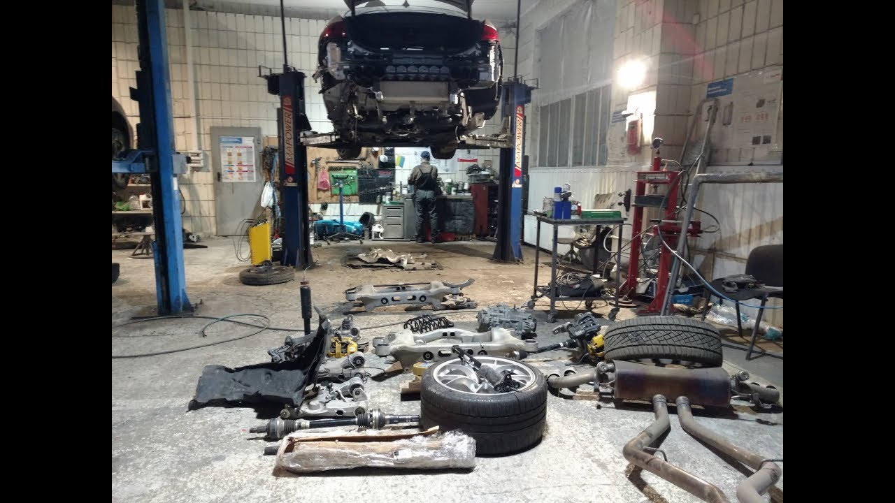 Save the QV: Установка подвески (Оживление Alfa Romeo Giulia Quadrifoglio с аукциона copart)