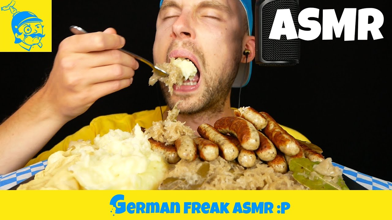 ASMR GERMAN SAUSAGE eating 🇩🇪 COLLABO w ​⁠🇷🇸
